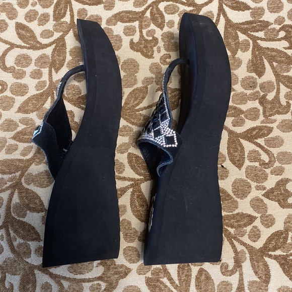 Black Bling Wedges by Yellow Box - Picture 3 of 5